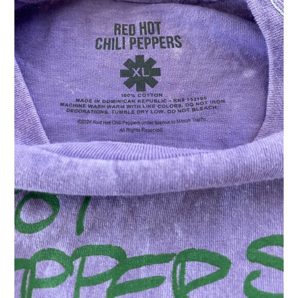 Red Hot Chili Peppers Smeared Lips Pigment-Dyed T-Shirt NEW - Picture 2 of 3